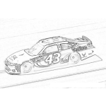 Dibujo para colorear Talladega Dibujo De Carro De Nascar Talladega Para Pintar Y Colorear