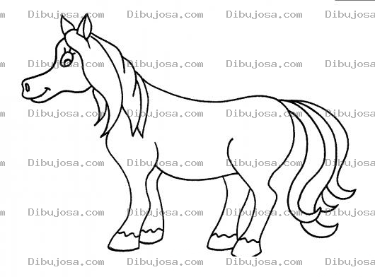 Dibujo para colorear Dibujo De Yegua Bonita Para Pintar Y Colorear Llegua Caballa Caballita