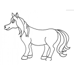 Dibujo para colorear Dibujo De Yegua Bonita Para Pintar Y Colorear Llegua Caballa Caballita