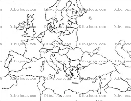 Dibujo para colorear Mapa De Europa Para Imprimir Pintar Y Colorear