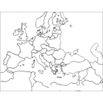 Dibujo para colorear Mapa De Europa Para Imprimir Pintar Y Colorear