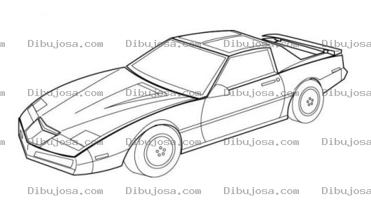 Dibujo para colorear Dibujo De Kit El Auto Fantastico Para Pintar Y Colorear