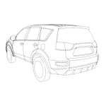 Dibujo para colorear Dibujo De Camioneta Mitsubishi Outlander Punteada Para Pintar Y Colorear
