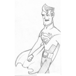 Dibujo para colorear Dibujo De Superman Delgadito Y Culiflaco Para Pintar Y Colorear
