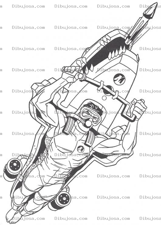 Dibujo para colorear Dibujo De Nave Tiburon Para Pintar Y Colorear