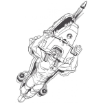 Dibujo para colorear Dibujo De Nave Tiburon Para Pintar Y Colorear