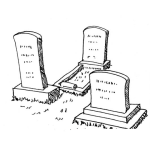 Dibujo para colorear Dibujo De Tumbas En El Cementerio Para Pintar Y Colorear Epitafios