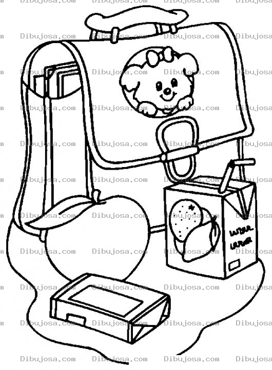 Dibujo para colorear Dibujo De Mochila De Kinder Garden Para Pintar Y Colorear Bolson De Parvulitos