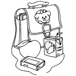 Dibujo para colorear Dibujo De Mochila De Kinder Garden Para Pintar Y Colorear Bolson De Parvulitos