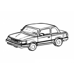 Dibujo para colorear Dibujo De Carrito Viejo Pero Enterito Limpio Y Bien Cuidado Para Pintar Y Colorear