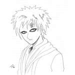 Dibujo para colorear Dibujo De Chino Emo Con Ojos Pintados Y Tatuaje En La Cara Para Pintar Y Colorear