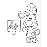 Dibujo para colorear Dibujo Del Perrito Blue Para Pintar Y Colorear Con Crayones