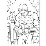 Dibujo para colorear Dibujo De Batman Vistiendose Y Poniendose Su Traje Para Pintar Y Colorear