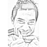 Dibujo para colorear Colorear A Carlos El Pescadito Ruiz Sonriendo