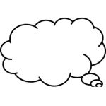 Dibujo para colorear Dibujo De Nube De Pensamiento Para Pintar Y Colorear