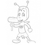 Dibujo para colorear Dibujo Del Chapulin Colorado Con Su Chipote Chillon Para Pintar Y Colorear
