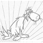 Dibujo para colorear Dibujo De Perro Pulgoso Para Pintar Y Colorear
