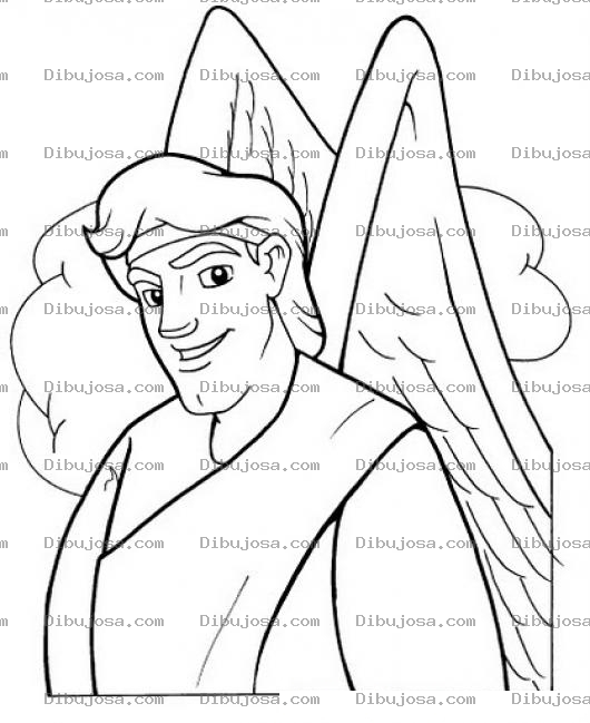 Dibujo para colorear Dibujo De Hombre Angel Para Pintar Y Colorear