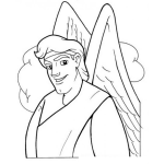 Dibujo para colorear Dibujo De Hombre Angel Para Pintar Y Colorear