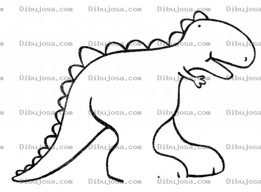 Dibujo para colorear Dibujio De Dinosaurito Patas Grandes Para Pintar Y Colorear