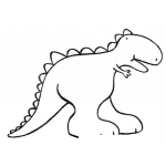 Dibujo para colorear Dibujio De Dinosaurito Patas Grandes Para Pintar Y Colorear