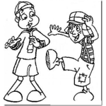 Dibujo para colorear Dibujo De Kiko Con El Chavo Del Ocho Para Pintar Y Colorear
