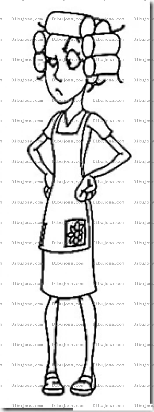 Dibujo para colorear Dibujo De Dona Florinda Para Pintar Y Colorear