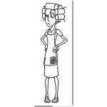 Dibujo para colorear Dibujo De Dona Florinda Para Pintar Y Colorear