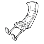 Dibujo para colorear Dibujo De Asiento De Avion De Cuero Con Apoya Pies Para Pintar Y Colorear