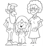 Dibujo para colorear Dibujo De Abuelitos Con Nieta Para Pintar Y Colorear Nina Con Dos Viejitos Lindos