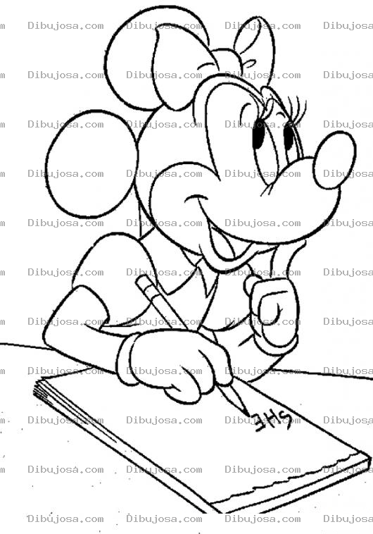 Dibujo para colorear Mimi la novia de mickey