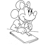 Dibujo para colorear Mimi la novia de mickey