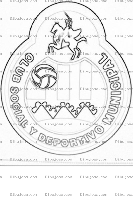 Dibujo para colorear Colorear Logo De Los Rojos Club Social Y Deportivo Municipal De Guatemala