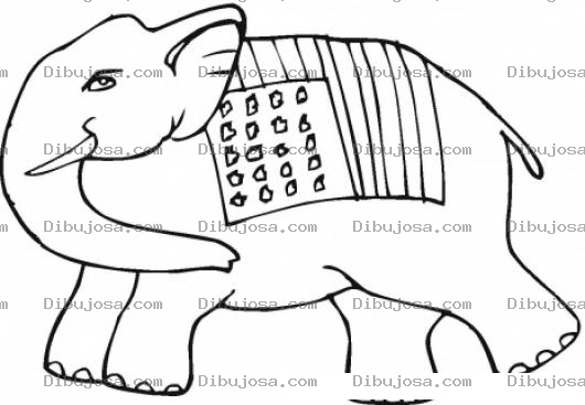 Dibujo para colorear Dibujo De Elefante Con La Bandera De Estados Unidos Para Pintar Y Colorear