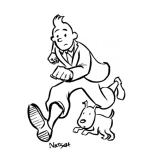 Dibujo para colorear Dibujo De Tintin Para Pintar Y Colorear