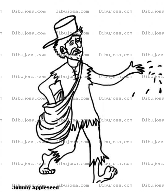 Dibujo para colorear Dibujo De Sembrador Sembrando Semillas Para Pintar Y Colorear