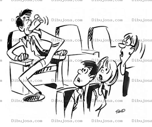 Dibujo para colorear Dibujo De Hombre Maleducado Oliendose Los Pies En El Cine Para Pintar Y Colorear
