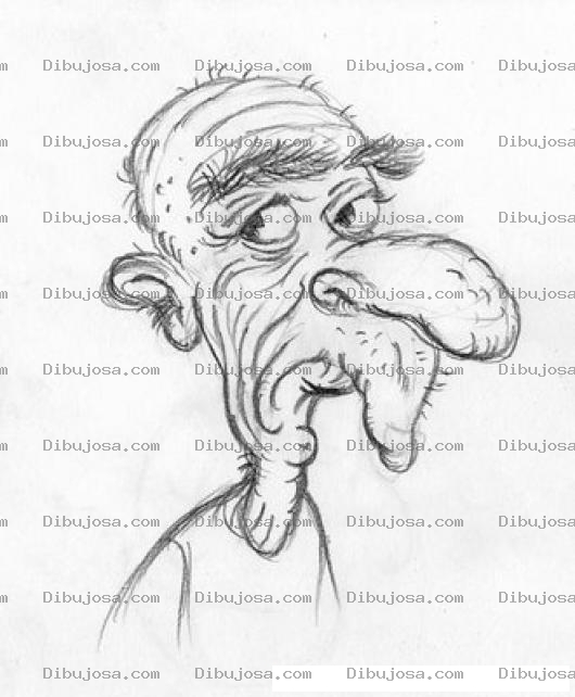 Dibujo para colorear Dibujo De Viejo Feo Cara De Chompipe Para Pintar Y Colorear
