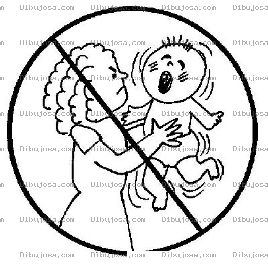 Dibujo para colorear No Sacudir Al Bebe Cuando Llora Cartel Para Pintar Y Colorear