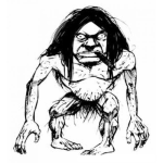 Dibujo para colorear Dbijo De Hombre Cavernicola Fumando Para Pintar Y Colorear