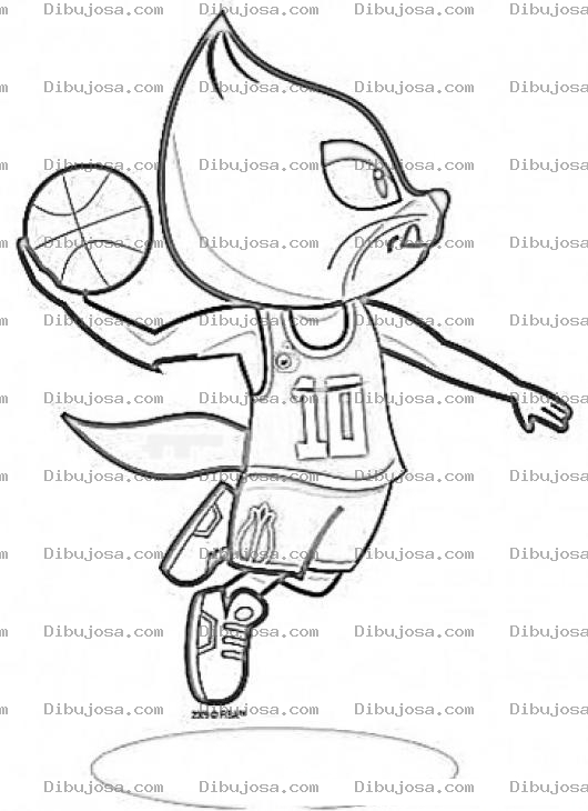 Dibujo para colorear Dibujo De Zorrito Basquetbolista Para Pintar Y Colorear Idea De Logo De Basketball Ideal Para Un Equipo Llamado Zorros