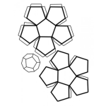 Dibujo para colorear Figura Recortable De Un Dodecaedro Para Hacer Una Pelota De Futbol De 12 Lados Para Recortar Pintar Y Colorear