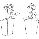 Dibujo para colorear Dibujo De Debate De Politicos Para Pintar Y Colorear