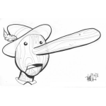 Dibujo para colorear Dibujo De Pinocho De Madera Con Su Nariz De Palo Gigante Para Pintar Y Colorear