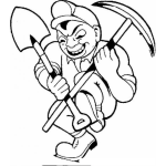 Dibujo para colorear Dibujo De Minero Malvado Para Pintar Y Colorear