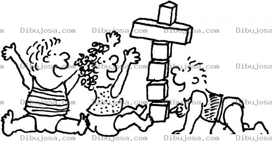Dibujo para colorear Dibujo De Ninos Formando Una Cruz De JESUS Para Pintar Y Colorear