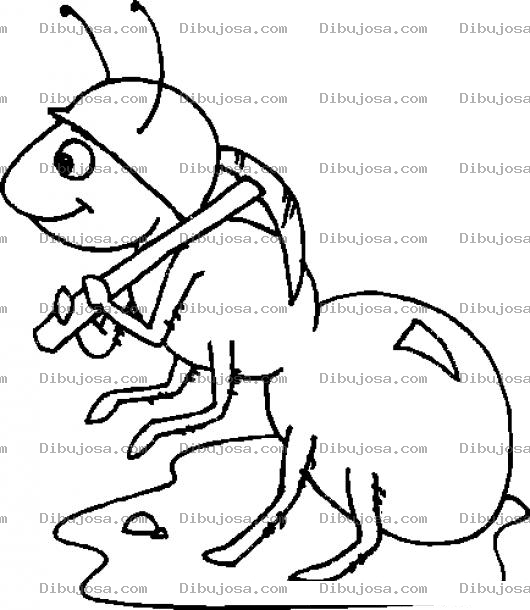 Dibujo para colorear Hormiga Obrera Dibujo De Hormiguita Trabajadora Para Pintar Y Colorear