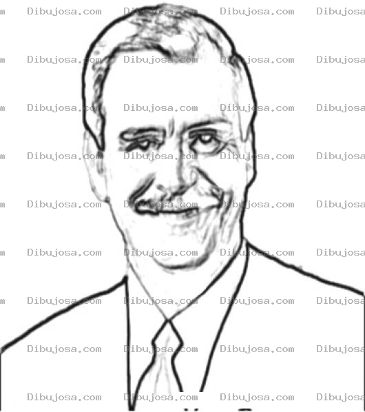 Dibujo para colorear Colorear al ex presidente de Mexico Vicente Fox