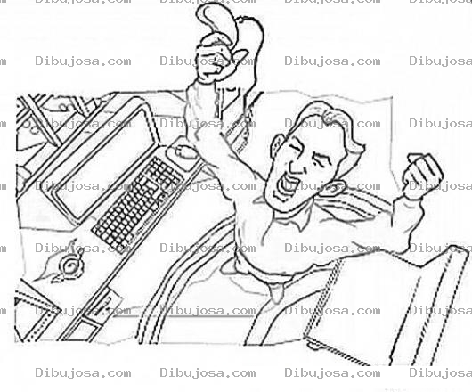 Dibujo para colorear Se Fue El Internet Dibujo De Hombre Frustrado Y Molesto Porque Se Fue La Senal De Internet Para Pintar Y Colorear