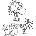 Dibujo para colorear Electrocutado Dibujo De Hombre Electrocutado Por La Correinte Electrica Para Pintar Y Colorear Shock Electrico